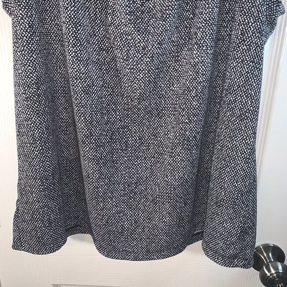 Lands End Black and White Tweed Print Two Piece Skirt Set Size Large 14/16 - Picture 4 of 12